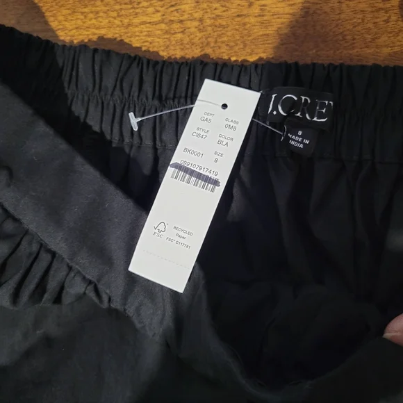 J Crew Contrast-stitch midi skirt in cotton poplin CI647 Size 8 NWT - Picture 5 of 7